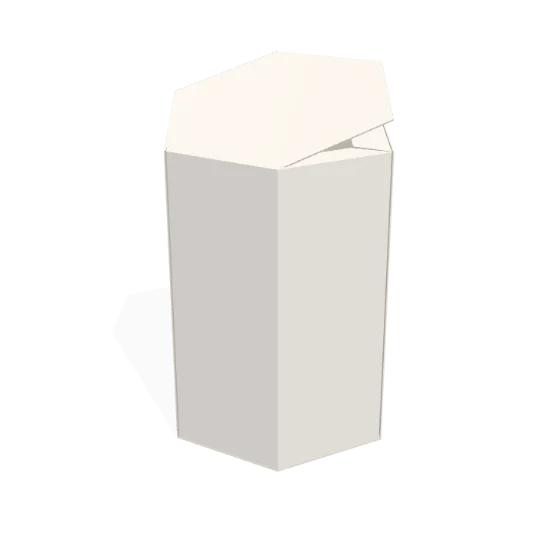 Mockup 3D Hộp lục giác