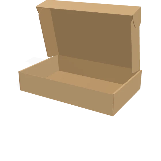 Mockup 3D Hộp mailer cuộn mép