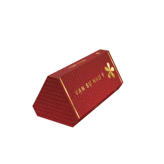 Mockup 3D Hộp lục giác dẹt
