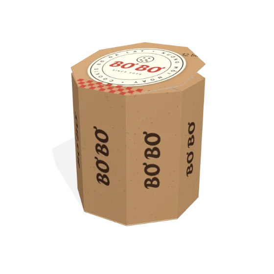 Mockup 3D Hộp bát giác